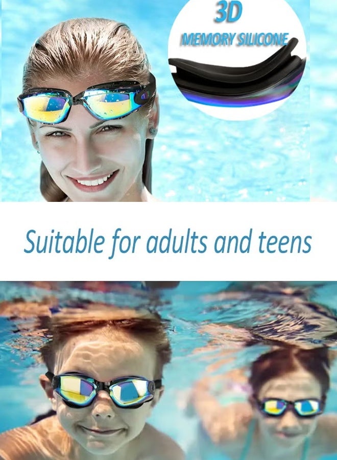 YALONG 6 in 1 Anti-Fog Pro Swimming Goggles -Goggle Set with Silicone Swim Cap, Anti-Fog UV Protection, Clear Vision, 180° Panoramic，Durable PC Material - Waterproof Swimming Accessories Kit with ,Waterproof Phone Case, Carry Case, Nose Clip, & Earplugs, Age 14+ - Image 4