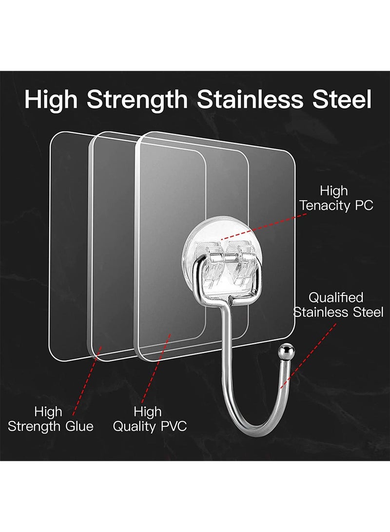 LIMOS Large Self Adhesive Wall Hangers Hooks for Hanging Heavy Duty Max 20KG 10Packs - Image 2