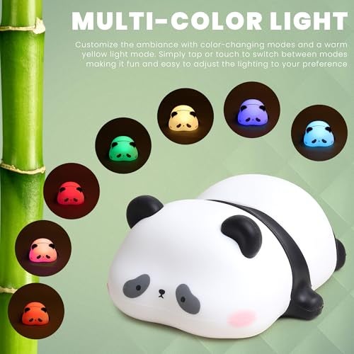 Niwlix Lying Bear Night Light Lamp for Bedroom Kids 7 Color Changing Kids Toddler Night Light Lamp Baby l Gift Items for Women Kids l Valentine's Birthday Gift Toys for 2+Year Old Boy Girl - Image 4