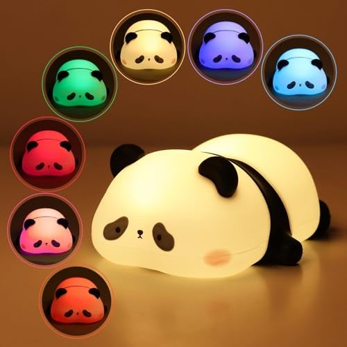Niwlix Lying Bear Night Light Lamp for Bedroom Kids 7 Color Changing Kids Toddler Night Light Lamp Baby l Gift Items for Women Kids l Valentine's Birthday Gift Toys for 2+Year Old Boy Girl - Image 1