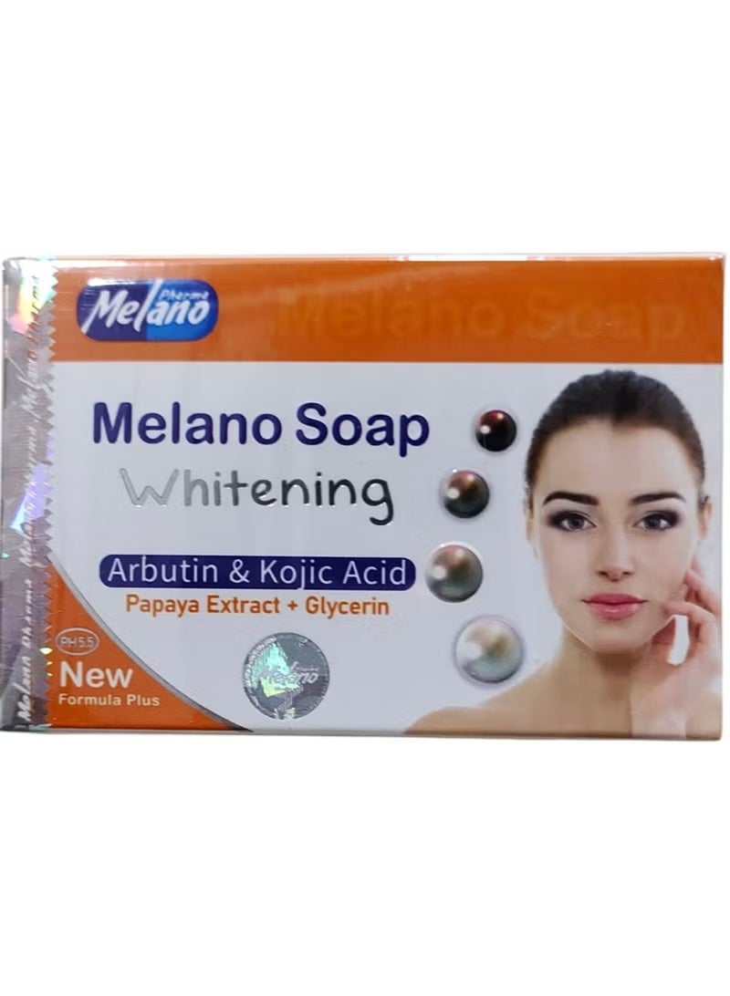 ميلانوفارما صابون ميلانو للتبييض أربوتين وحمض الكوجيك ومستخلص البابايا 100 جم