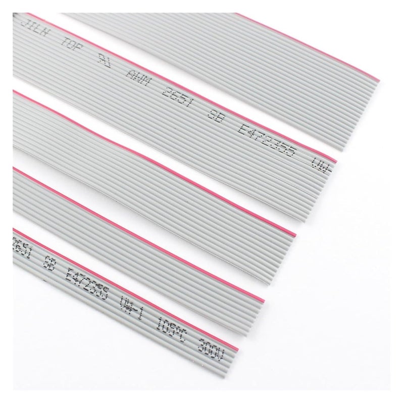 Grey Flat Ribbon Cable 1Meter 1.27mm Pitch 10/12/14/16/18/20/26/30/34/40/50/60/64 Pin Wire Grey Flat Ribbon Cable 28 AWG for 2.54mm IDC FC Connector(30P) - Image 2