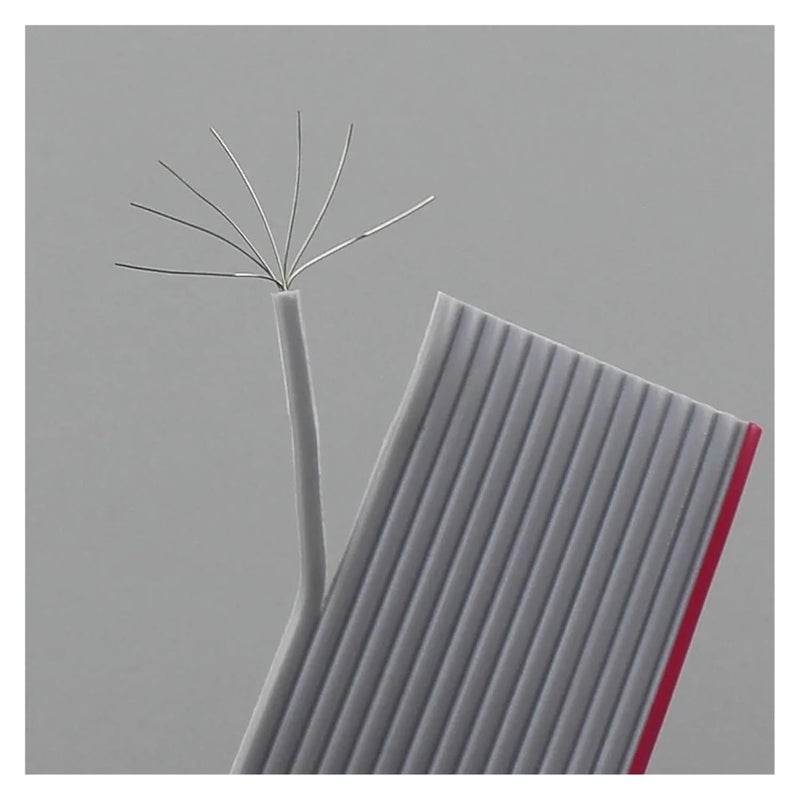 Grey Flat Ribbon Cable 1Meter 1.27mm Pitch 10/12/14/16/18/20/26/30/34/40/50/60/64 Pin Wire Grey Flat Ribbon Cable 28 AWG for 2.54mm IDC FC Connector(30P) - Image 5