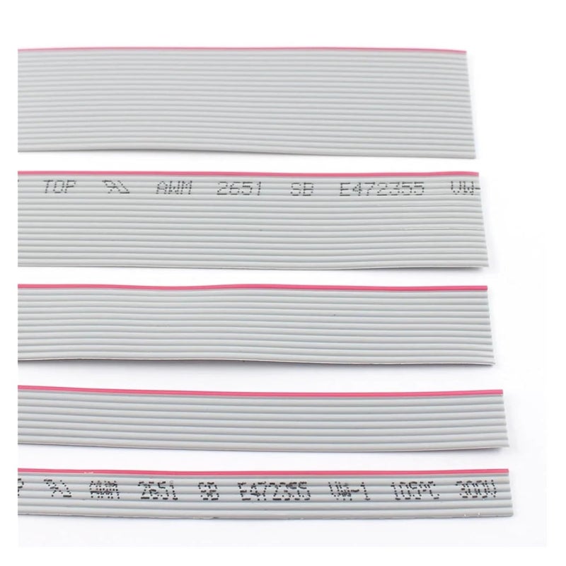 Grey Flat Ribbon Cable 1Meter 1.27mm Pitch 10/12/14/16/18/20/26/30/34/40/50/60/64 Pin Wire Grey Flat Ribbon Cable 28 AWG for 2.54mm IDC FC Connector(30P) - Image 1
