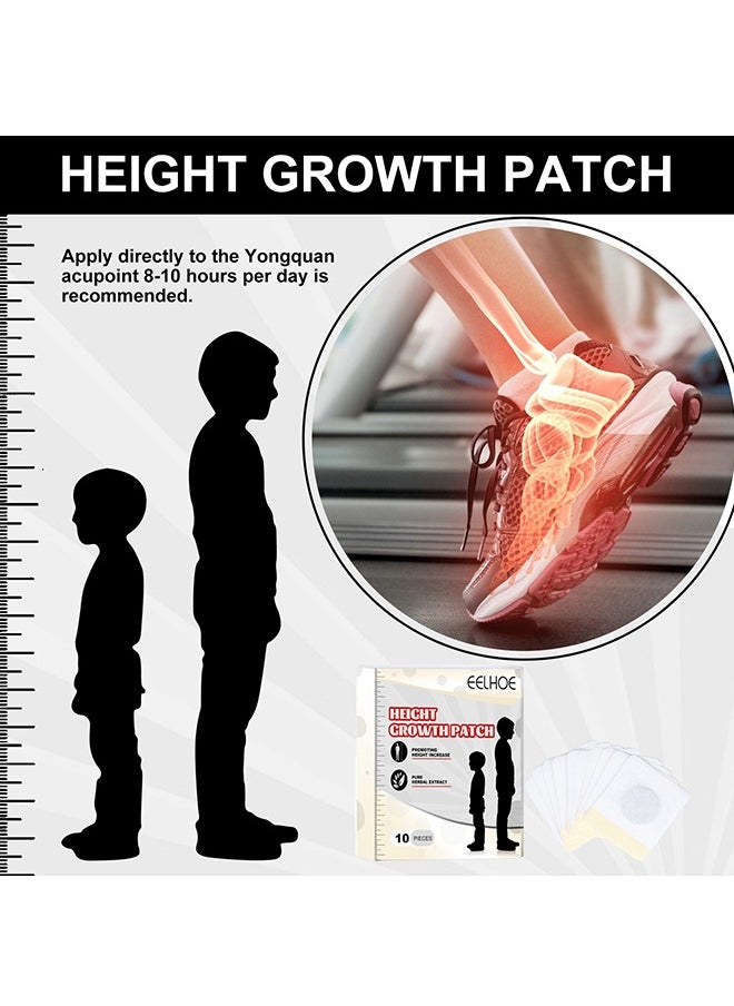 EELHOE 10Pcs Height Growth Patch Plant Height Gnhancing foot Patch, Plantar Acupoints Stimulate Healthy Height Growth Care  - Image 5