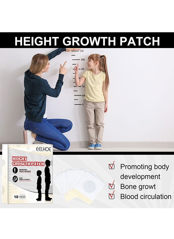 EELHOE 10Pcs Height Growth Patch Plant Height Gnhancing foot Patch, Plantar Acupoints Stimulate Healthy Height Growth Care  - Image 4