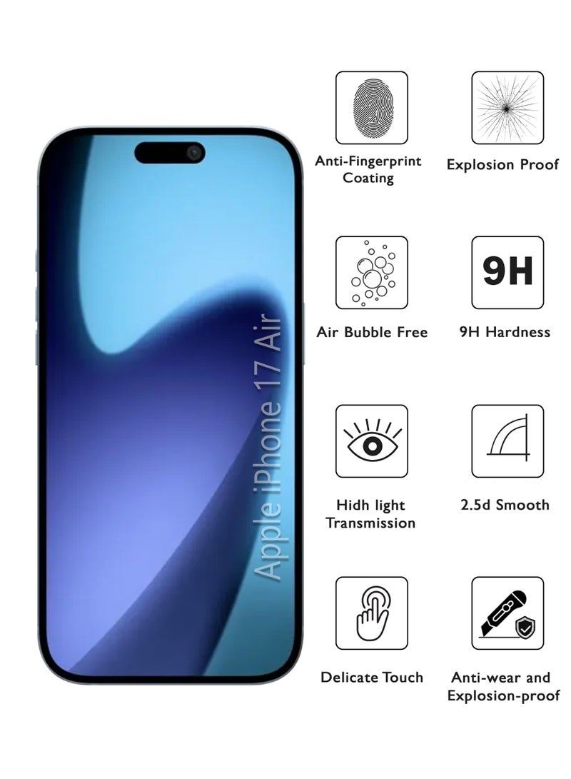 ولديك عرض كومبو جراب سيليكون لجهاز Apple iPhone 17 Air مع واقي شاشة مقوى | مصمم لجراب Apple iPhone 17 Air | غطاء جراب سيليكون ناعم ومرن رفيع مع واقي شاشة من الزجاج المقوى الممتاز مناسب لجهاز Apple iPhone 17 Air - Image 2