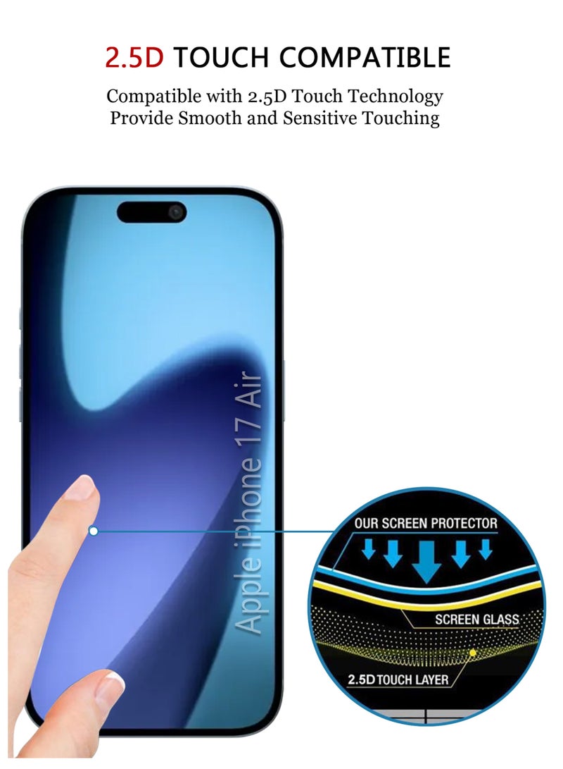 ولديك عرض كومبو جراب سيليكون لجهاز Apple iPhone 17 Air مع واقي شاشة مقوى | مصمم لجراب Apple iPhone 17 Air | غطاء جراب سيليكون ناعم ومرن رفيع مع واقي شاشة من الزجاج المقوى الممتاز مناسب لجهاز Apple iPhone 17 Air - Image 5