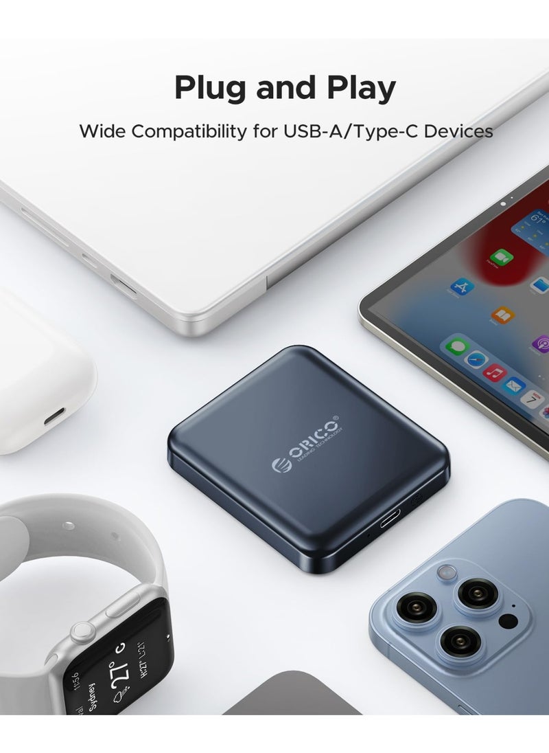 ORICO 1TB Magnetic External SSD, 4K ProRes HDR Record and Store, USB3.1 Gen2(1000MB/s), USB3.2 Gen2*2(2000MB/s), Portable Solid State Drive, Compatible with USB-C Smartphone, Computer - A20PLUS
