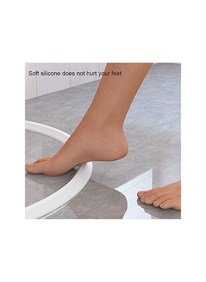 The Bros شريط احتباس الماء السيليكوني، عتبة دش قابلة للطي، حاجز دش مانع للماء، شرائط مانعة للماء قابلة للانحناء، إعادة استخدام كاكي، 100 سم - Image 3