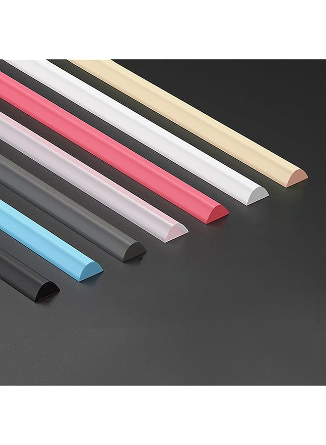 The Bros شريط احتباس الماء السيليكوني، عتبة دش قابلة للطي، حاجز دش مانع للماء، شرائط مانعة للماء قابلة للانحناء، إعادة استخدام كاكي، 100 سم - Image 1