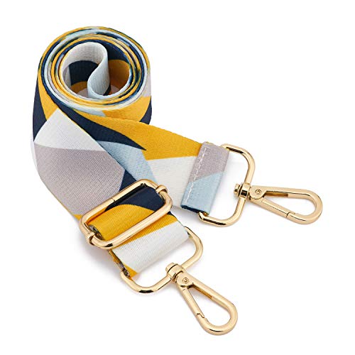 ZOOEASS Wide Shoulder Strap Adjustable Replacement Belt Guitar Style Crossbody Bag Handbag Strap Multicolor Canvas Straps(Wide:1.4in) (Color21) - Image 1