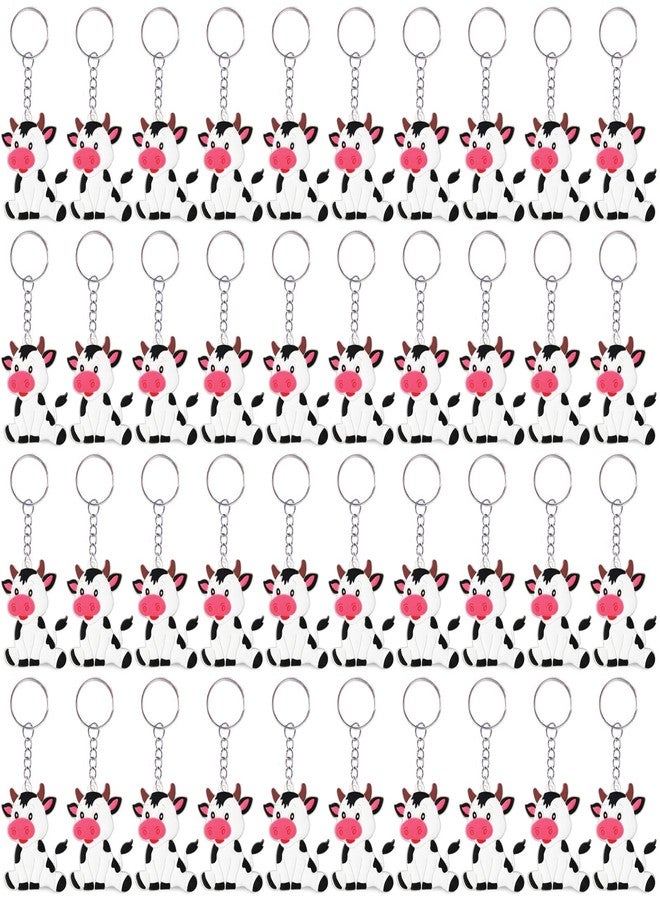 CiciBear 40 Pack Cow Keychains Party Decoration for Guests, Animal Themed Party, Cow Party,Farm Animal Themed Baby Shower, School Party, Kids Birthday - Image 1