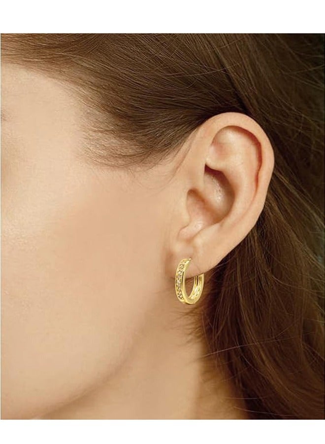 إمرأة نوع ذهب حلق 18K نوع ذهب يصفح حلق - Image 5