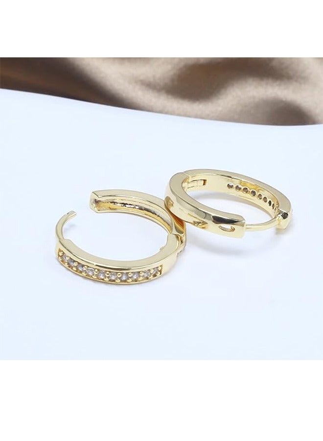 إمرأة نوع ذهب حلق 18K نوع ذهب يصفح حلق - Image 3