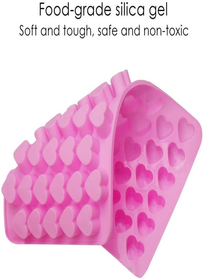 Bamutu Heart Shaped Silicone Mold for Wax Melts 2PCS 55-Cavity Heart Valentine Chocolate Silicone Mould Candy Gummy Jelly Ice Cube Tray Soap Mold - Image 4
