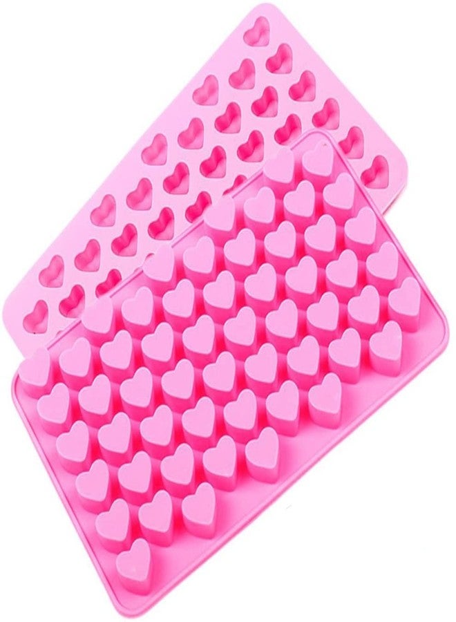 Bamutu Heart Shaped Silicone Mold for Wax Melts 2PCS 55-Cavity Heart Valentine Chocolate Silicone Mould Candy Gummy Jelly Ice Cube Tray Soap Mold - Image 1