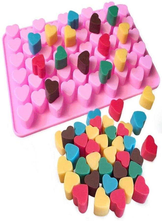 Bamutu Heart Shaped Silicone Mold for Wax Melts 2PCS 55-Cavity Heart Valentine Chocolate Silicone Mould Candy Gummy Jelly Ice Cube Tray Soap Mold - Image 3