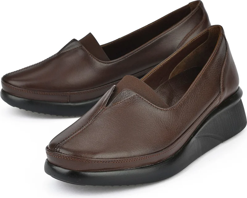 زيا , Women's Genuine Leather Shoes 13355Z2352 Brown