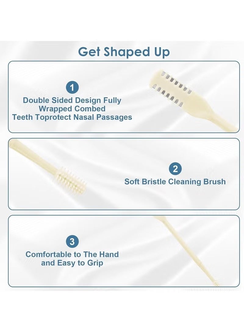 Generic 2-in-1 Nasal Hair Cutter, Upgrade Double Sided Nose Hair Knife, 360° Nostril Hair Remover Tool, Nose Hair Trimmer, Nasal Hair Cutter for Men Women, with Soft Cleaning Brush  - Image 3