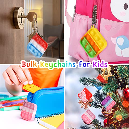 PICcircuit Kids Party Favors Fidget Toys Bulk 30 Pack Mini Pop Fidget Keychain Its Birthday Party Favors for Kids 48812 Small Classroom Prizes It End of Year Gifts for Students from Teacher - Image 5