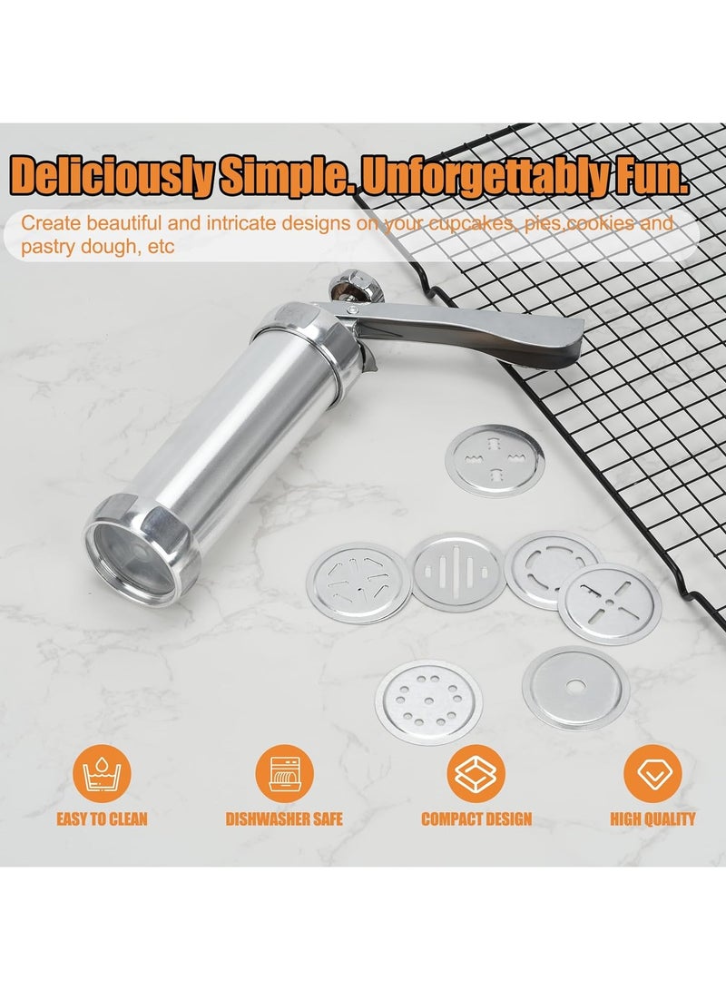 مكبس بسكويت من الستانلس ستيل، مجموعة مكبس بسكويت مع 20 قالب بسكويت و8 أطراف تزيين، مثالي لتزيين الكعك DIY ومستلزمات الخبز. - Image 5