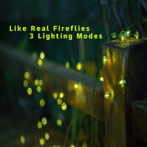 ANGMLN 2 Pack Solar Firefly Lights, 30 LED Solar Fireflies Lightning Bugs Fairy String Lights Outdoor Solar Powered String Lights Waterproof for Garden Patio Home Wedding Party Spring Christmas Decor - Image 4