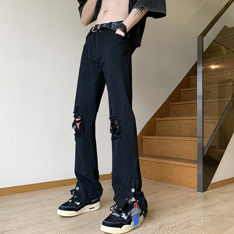 Unisex Classic Denim Jeans Loose Fit Daily Outdoor Wear - Image 1