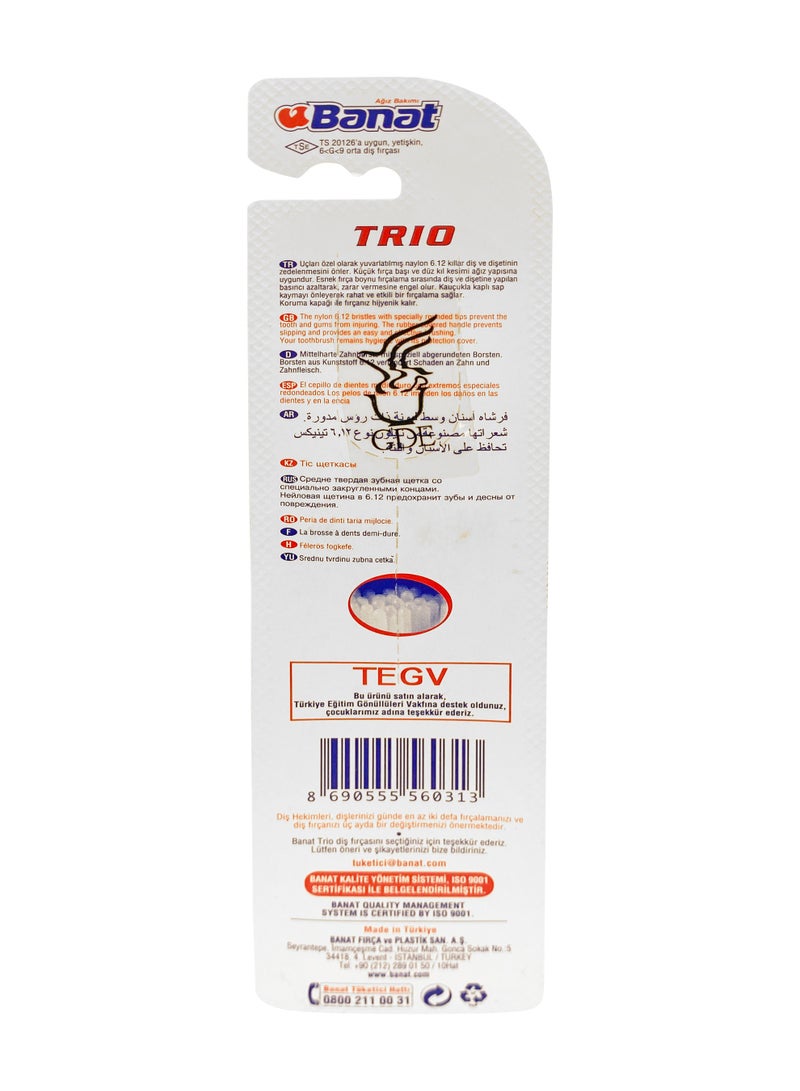 Banat Trio Medium Adult Toothbrush - Image 2