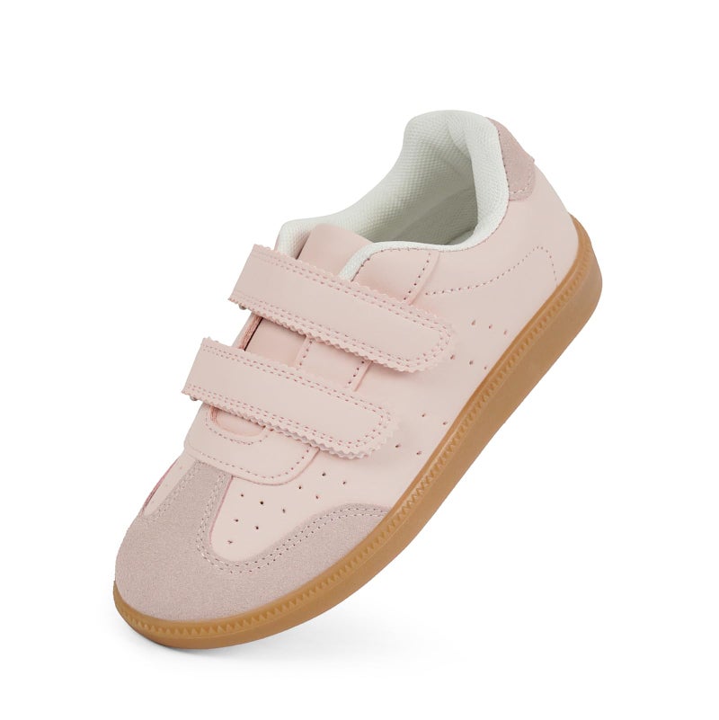 QIY Toddler Sneakers for Girls Kids Pink Girls Sneakers Soft Tennis Walking Sports Kids Shoes with Dual Hook and Loops - Image 1