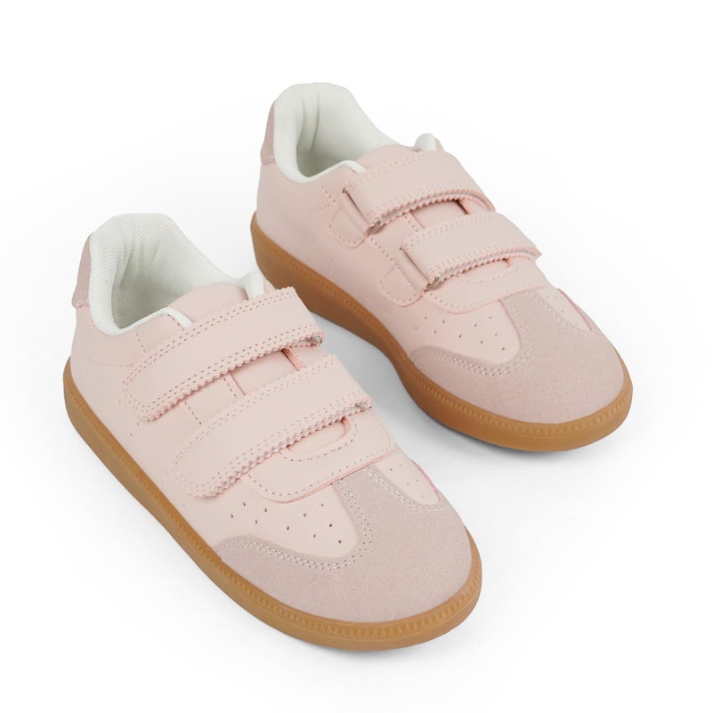 QIY Toddler Sneakers for Girls Kids Pink Girls Sneakers Soft Tennis Walking Sports Kids Shoes with Dual Hook and Loops - Image 5