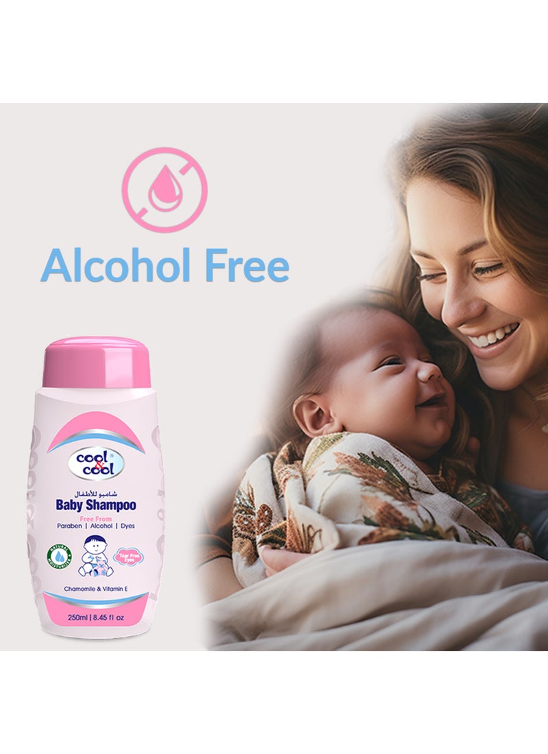 Cool & Cool Baby Shampoo Tear Alcohol Paraben Dye Free Chamomile And Vitamin E With Extra Mild Formula Pack of 2 - Image 5