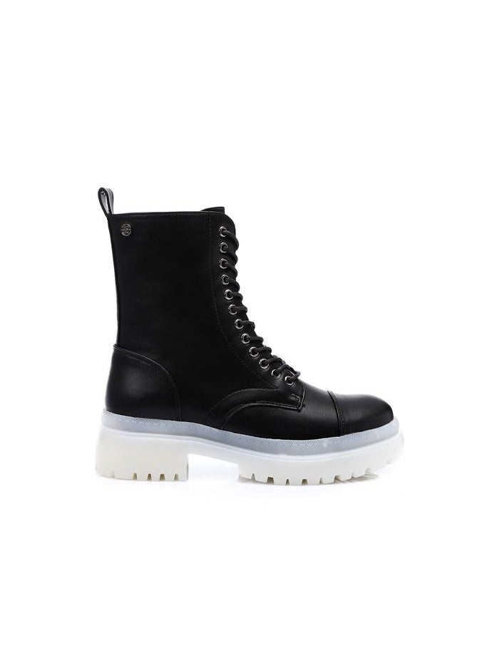 Women's contrasting sole half boots