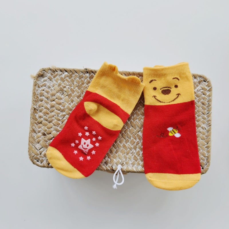 Free Hat 0-2 Years Old Baby Clothing Spring u0026 Fall Triangle Bag Fart Cartoon Yellow Bear Combed Cotton Crawler Suit - Image 1