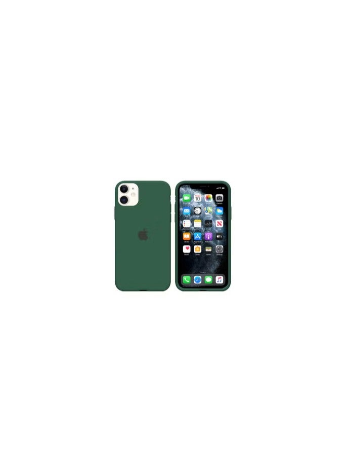 CATANES iPhone 11 Case Slim Silicone Case Soft Anti-Scratch Full Body Shockproof Protective Case Cover Green - Image 1