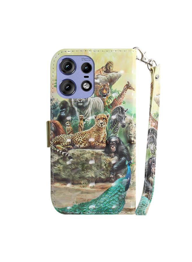 اس-توب جراب لهاتف موتورولا إيدج 50 برو، جراب جلدي ملون ثلاثي الأبعاد قابل للطي - Image 3