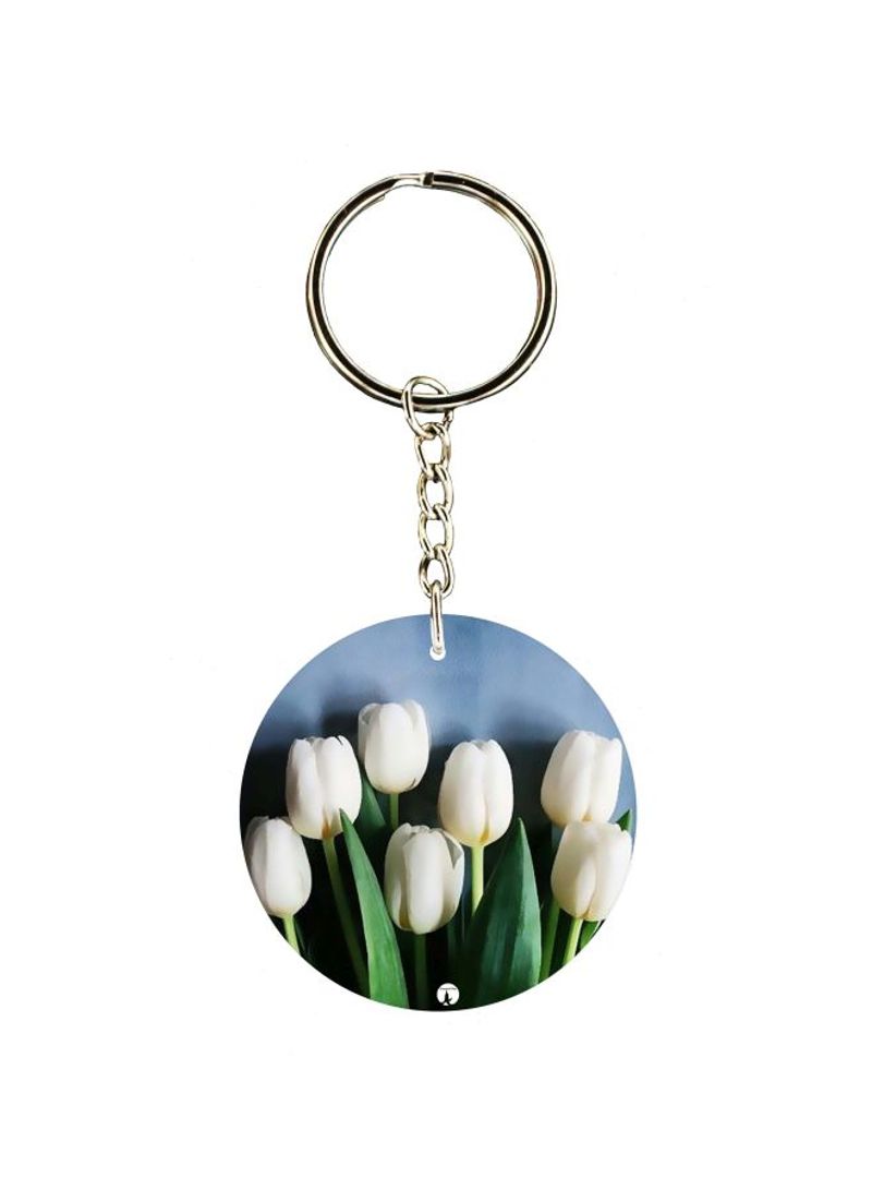 Flowers Printed Keychain