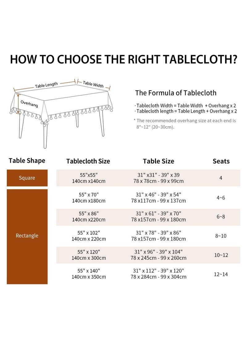 YQbest - 140x140cm Waterproof Oil Resistant, And Washable PVC Table Mat, Coffee Table Cloth, Wear-resistant Dining Tablecloth For Home Kitchen Cafe Hotel - Image 1