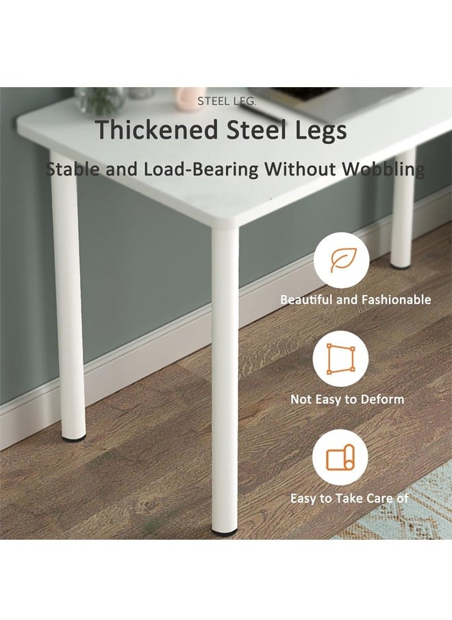 Beauenty - Computer Desk 120cm Home Office Desk Workstation with Extra Strong Legs and 2.5cm Thicker Tabletop, Computer Laptop Table Study Writing Desk Easy Assembly, for Home Office Bedroom Room - Image 1