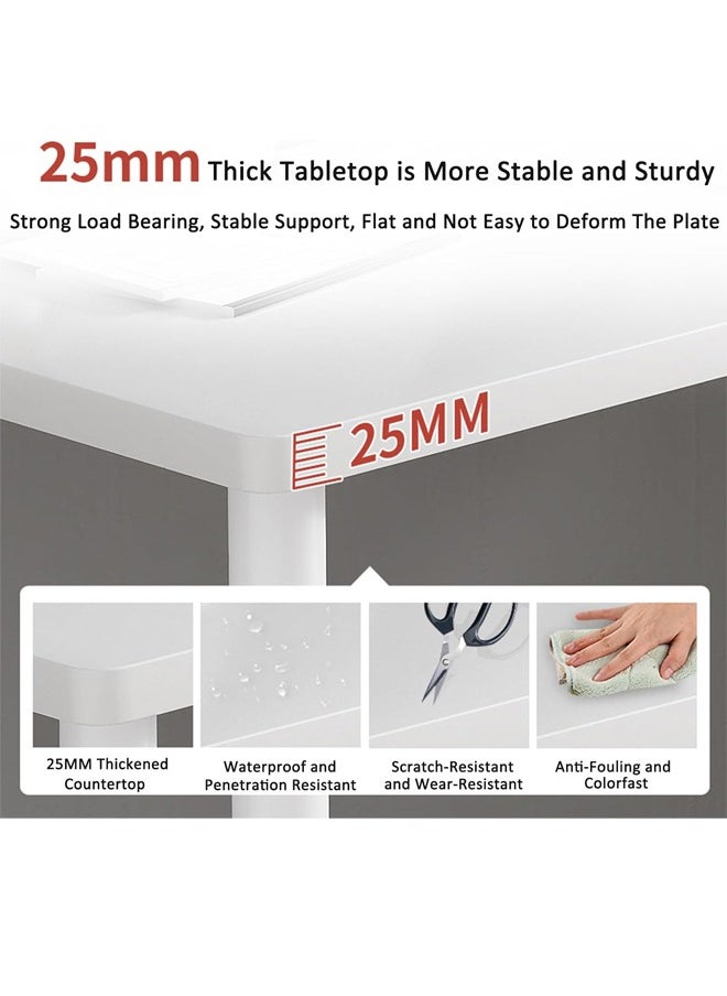 Beauenty - Computer Desk 120cm Home Office Desk Workstation with Extra Strong Legs and 2.5cm Thicker Tabletop, Computer Laptop Table Study Writing Desk Easy Assembly, for Home Office Bedroom Room - Image 1