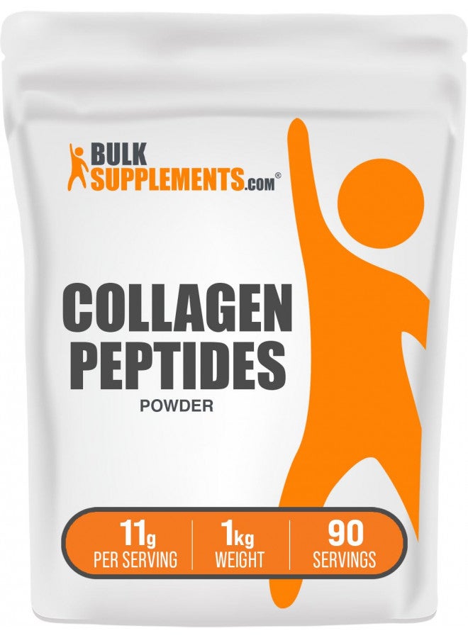 BULKSUPPLEMENTS.COM Collagen Peptides Powder - Bovine Collagen Powder, Collagen Supplement, Powdered Collagen - Beef Collagen Powder, 11g of Hydrolyzed Collagen per Serving, 1kg (2.2 lbs) - Image 1