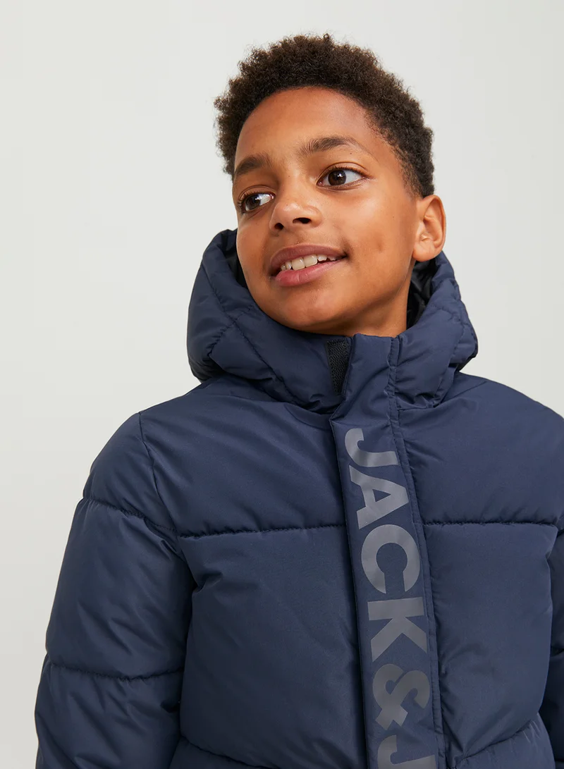 جاك وجونز جونيور Kids Logo Puffer Down Jacket