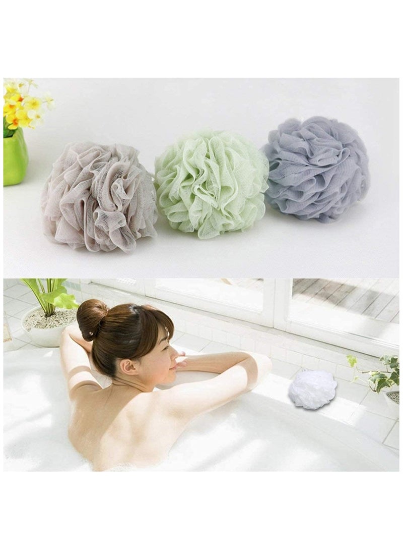 HIAS 2 Pack Eco-Friendly Shower Sponge Loofahs – Exfoliating Mesh Pouf for Gentle Cleansing & Skin Soothing, Bath Puff Ball for Men & Women (Mix-Color) - Image 3