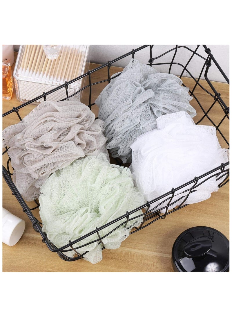 HIAS 2 Pack Eco-Friendly Shower Sponge Loofahs – Exfoliating Mesh Pouf for Gentle Cleansing & Skin Soothing, Bath Puff Ball for Men & Women (Mix-Color) - Image 4