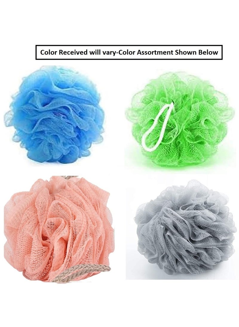 HIAS 2 Pack Eco-Friendly Shower Sponge Loofahs – Exfoliating Mesh Pouf for Gentle Cleansing & Skin Soothing, Bath Puff Ball for Men & Women (Mix-Color) - Image 2