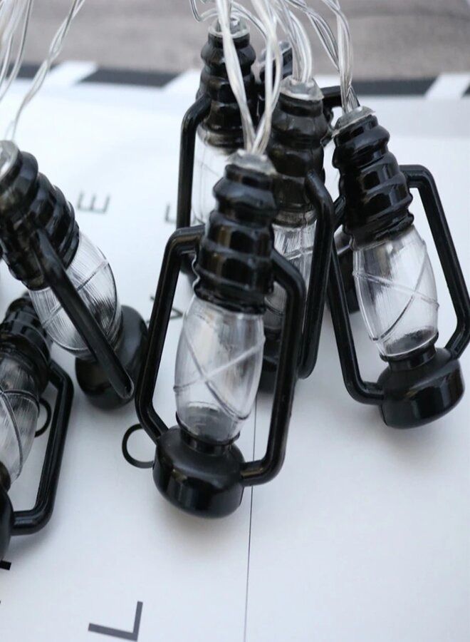 ماركة غير محددة سلسلة أضواء LED فانوس بيضاء دافئة لتزيين الغرفة وحفلات الأعياد والبطارية تعمل بالبطارية 1.5 متر  - Image 3