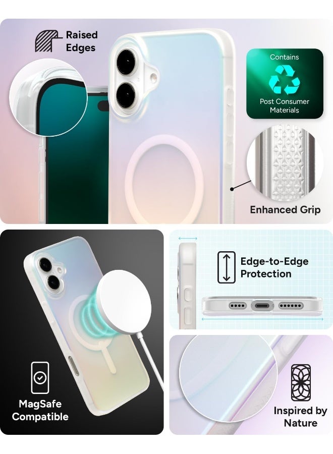 ZAGG Milan Snap Graphene-Reinforced Case, MagSafe Compatible, Anti-Yellowing, Slim Design, Secure Grip, Fashion-Forward, Shockproof Phone Back Cover (Iridescent, 16 Plus) Iridescent - Image 5