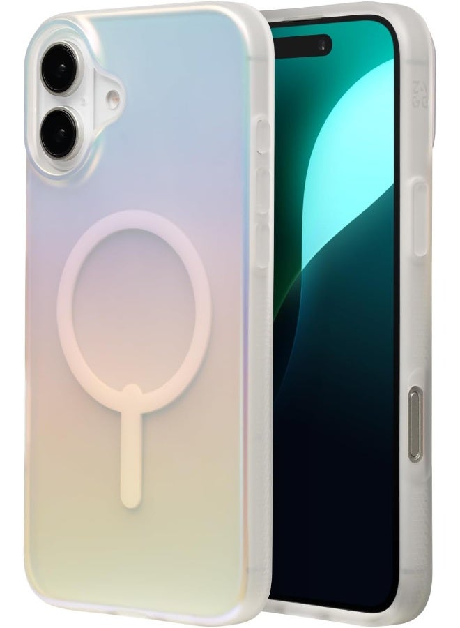 ZAGG Milan Snap Graphene-Reinforced Case, MagSafe Compatible, Anti-Yellowing, Slim Design, Secure Grip, Fashion-Forward, Shockproof Phone Back Cover (Iridescent, 16 Plus) Iridescent - Image 1