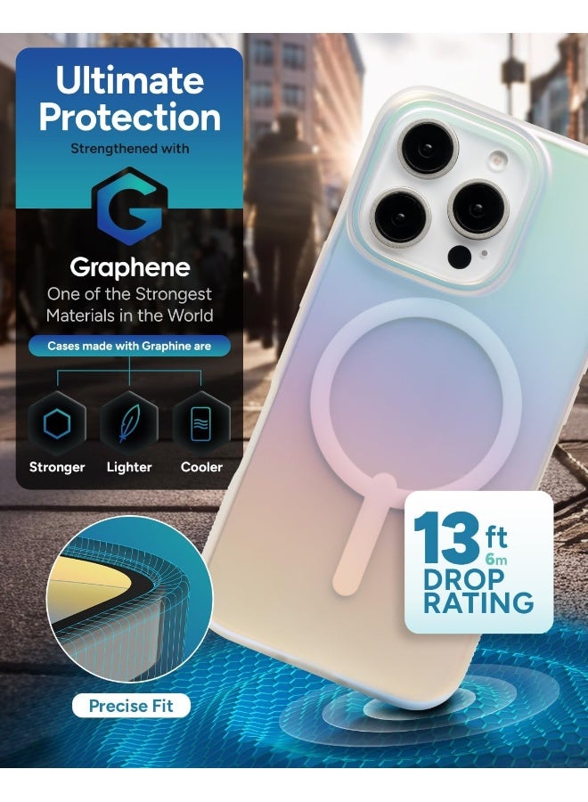 ZAGG Milan Snap Graphene-Reinforced Case, MagSafe Compatible, Anti-Yellowing, Slim Design, Secure Grip, Fashion-Forward, Shockproof Phone Back Cover (Iridescent, 16 Plus) Iridescent - Image 4