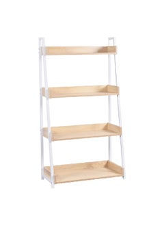 Micasa High-Quality and Durable PVC Freestanding Shelf White and Brown 158.5 x 32 x 67 cm 